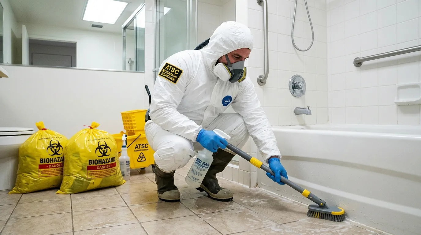 Decontamination equipment deployed for Blood Cleanup in Derry Village